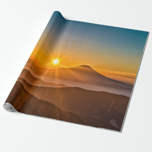 Mount Fuji Japan Sunset Sunrise Cadeaupapier