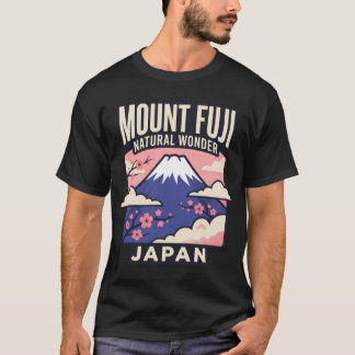 Mount Fuji Japan Vintage Reisposter Retro 70s T-shirt