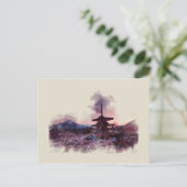 Mount Fuji, Japan, Waterverf Briefkaart (Staand voorkant)