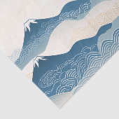 Mount Fuji Japanese Wave Ukiyo-e Art Tissuepapier (Detail)