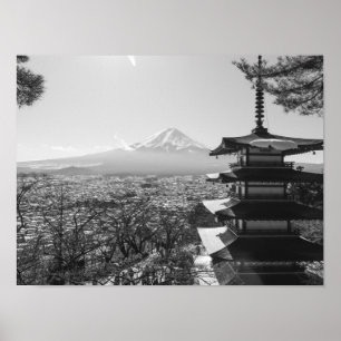 Mount Fuji Japans Schilderachtig Uitzicht Poster