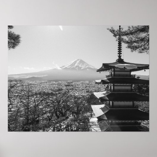Mount Fuji Japans Schilderachtig Uitzicht Poster (Voorkant)