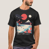 Mount Fuji Japanse kunst T-shirt (Voorkant)