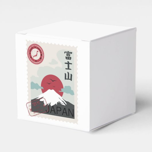 Mount Fuji Japanse Stamp Tokyo Made Japan BOX Bedankdoosjes (Voorkant Zijde)