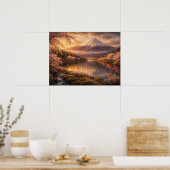 Mount Fuji & Kersenbloesem Olie Kunst Poster (Keuken)