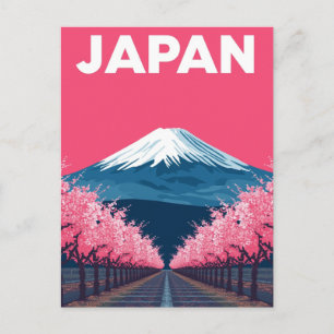Mount Fuji Kersenbloesem Retro Briefkaart