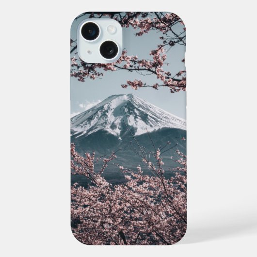 Mount Fuji Kersenbloesem Sakura iPhone Hoesje (Achterkant)