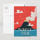 Mount Fuji  locomotief Travel Poster Briefkaart (Voorkant / Achterkant)