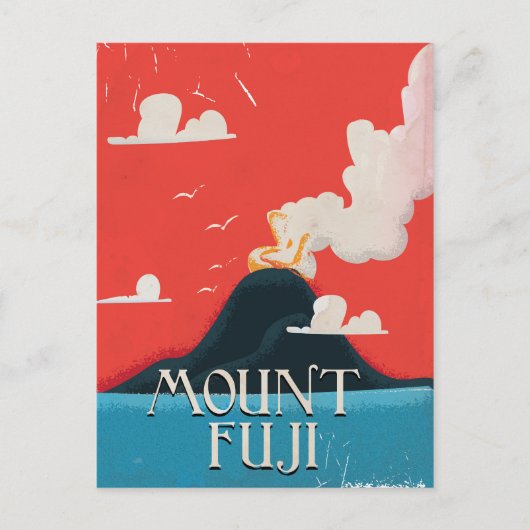 Mount Fuji  locomotief Travel Poster Briefkaart (Voorkant)
