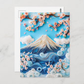 Mount Fuji met kersenbloesems Briefkaart (Voorkant / Achterkant)