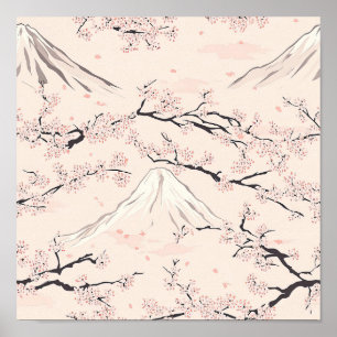 Mount Fuji met Kersenbloesems – Japans (1) Poster