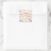 Mount Fuji met Kersenbloesems – Japans Vierkante Sticker (Tas)