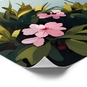 Mount Fuji met kersenbloesems Poster (Hoek)