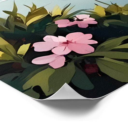 Mount Fuji met kersenbloesems Poster (Hoek)