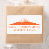 Mount Fuji Minimalist Stickers – Burnt Orange (Insitu)