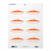 Mount Fuji Minimalist Stickers – Burnt Orange (Full Sheet)