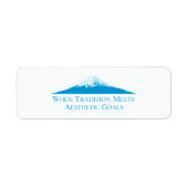 Mount Fuji Minimalist Stickers – Electric Blue (Voorkant)