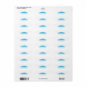 Mount Fuji Minimalist Stickers – Electric Blue (Full Sheet)