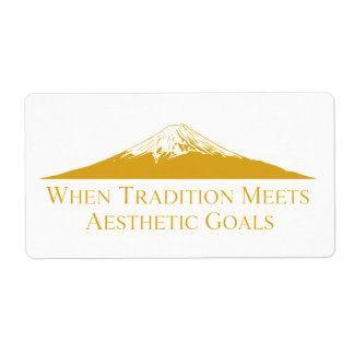 Mount Fuji Minimalist Stickers – Goldenrod