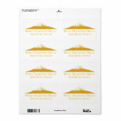Mount Fuji Minimalist Stickers – Goldenrod (Full Sheet)