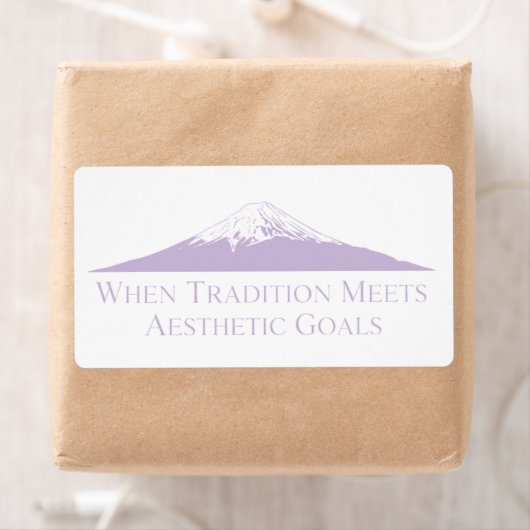 Mount Fuji Minimalist Stickers – Lavender (Insitu)