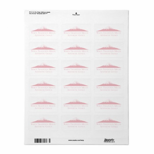 Mount Fuji Minimalist Stickers – Pastel Pink (Full Sheet)