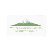 Mount Fuji Minimalist Stickers – Sage Green (Voorkant)