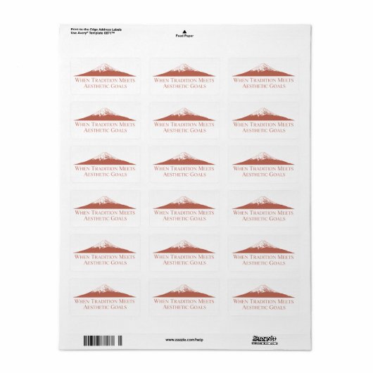 Mount Fuji Minimalist Stickers – Terracotta (Full Sheet)