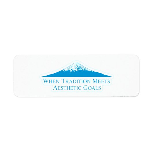 Mount Fuji Minimalistische Stickers – Elektrisch B (Voorkant)