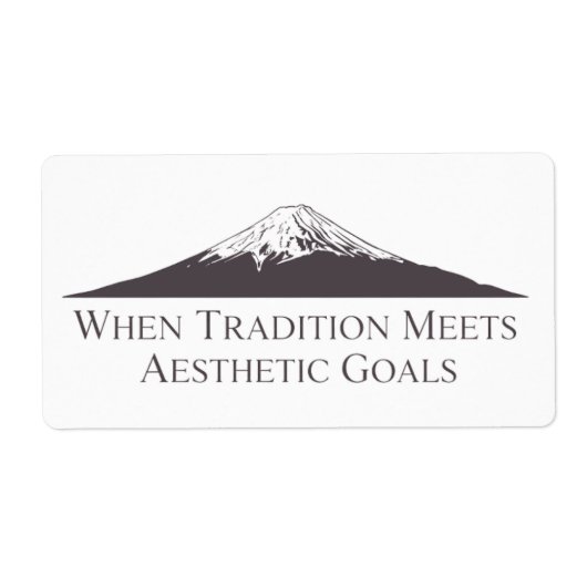 Mount Fuji Minimalistische Stickers – Koolgrijs (Voorkant)