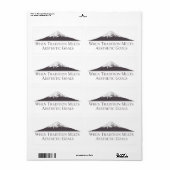 Mount Fuji Minimalistische Stickers – Koolgrijs (Full Sheet)