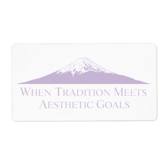 Mount Fuji Minimalistische Stickers – Lavendel