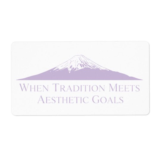 Mount Fuji Minimalistische Stickers – Lavendel (Voorkant)