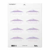 Mount Fuji Minimalistische Stickers – Lavendel (Full Sheet)