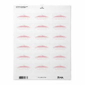 Mount Fuji Minimalistische Stickers – Pastelroze (Full Sheet)