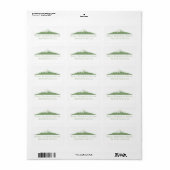 Mount Fuji Minimalistische Stickers – Saliegroen (Full Sheet)
