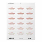 Mount Fuji Minimalistische Stickers – Terracotta (Full Sheet)