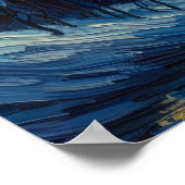 Mount Fuji olieverfschilderij Poster (Hoek)