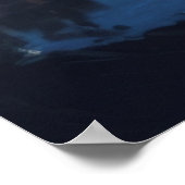mount fuji op sterrennacht poster (Hoek)