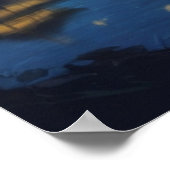 mount fuji op sterrennacht poster (Hoek)