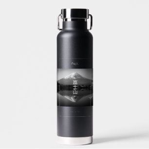 Mount Fuji op zwart en wit Waterfles