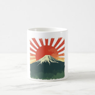 Mount Fuji Retro Japan Mok – Rijzende Zon