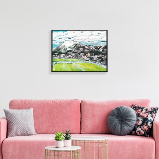 Mount Fuji schilderij van Alfred Fox Canvas Afdruk (Insitu (Woonkamer))