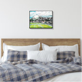Mount Fuji schilderij van Alfred Fox Canvas Afdruk (Insitu (Slaapkamer))