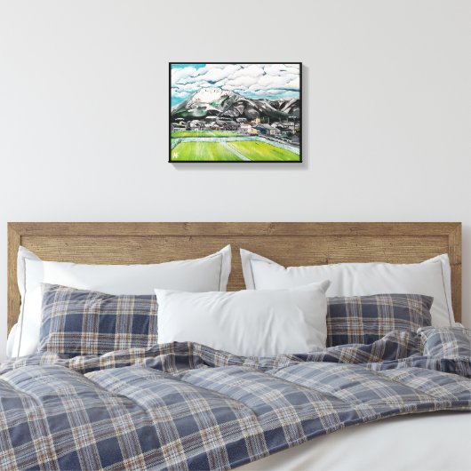 Mount Fuji schilderij van Alfred Fox Canvas Afdruk (Insitu (Slaapkamer))
