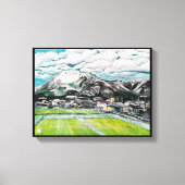 Mount Fuji schilderij van Alfred Fox Canvas Afdruk (Voorkant)