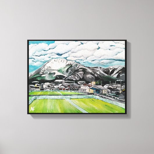 Mount Fuji schilderij van Alfred Fox Canvas Afdruk (Voorkant)