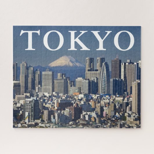 Mount Fuji | Shinjuku District Skyline Tokio Japan Legpuzzel (Horizontaal)