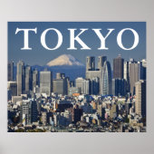 Mount Fuji | Shinjuku District Skyline Tokio Japan Poster (Voorkant)
