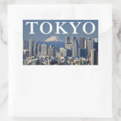 Mount Fuji | Shinjuku District Skyline Tokio Japan Rechthoekige Sticker (Tas)